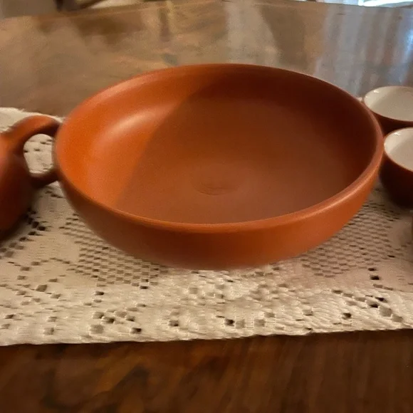 Yixing Zhusha Lidded teapot and 6 cups 1bowl Gongfu Tea set. - Picture 8 of 10